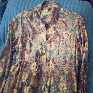 Silk dress with exquisite print.